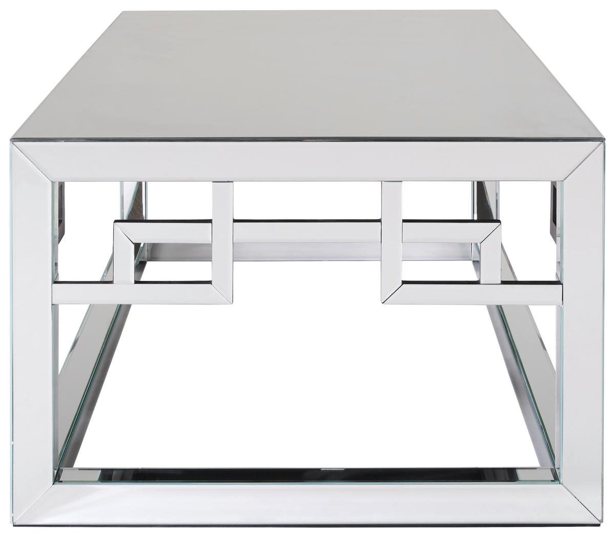 COUCHTISCH Spiegelglas rechteckig Klar  - Klar, Design, Glas/Holzwerkstoff (121/49/73.5cm) - MID.YOU