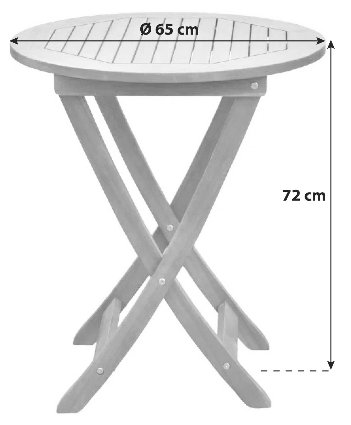 GARTENTISCH 65/65/1 cm  - Naturfarben, MODERN, Holz (65/65/1cm) - Gardenson