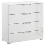 KOMMODE  in 80/81/42 cm  - Klar/Silberfarben, Design, Glas/Holzwerkstoff (80/81/42cm) - Novel