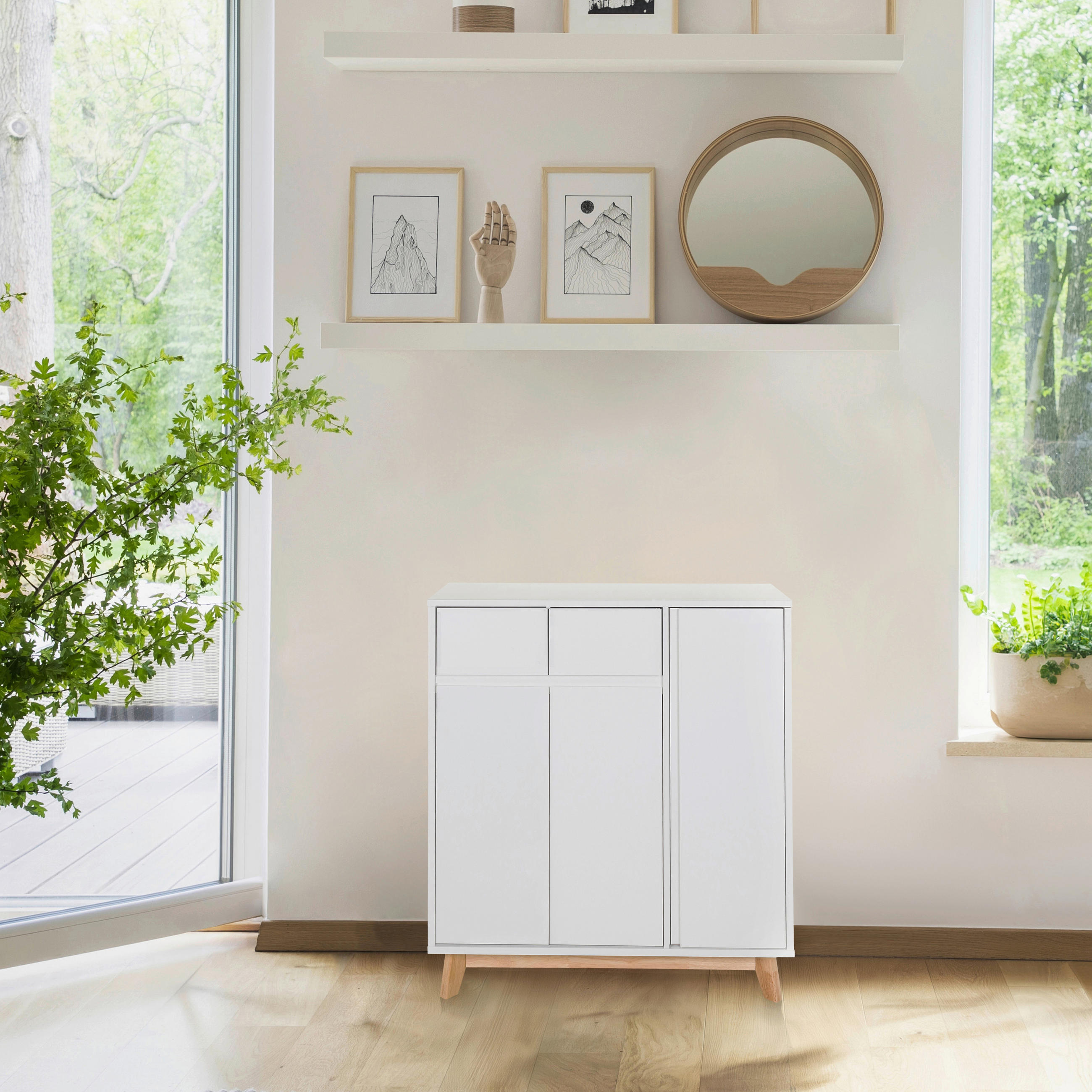 KOMMODE  in 80/85/34 cm  - Weiß, MODERN, Holz/Holzwerkstoff (80/85/34cm) - MID.YOU