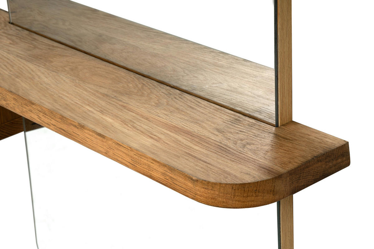 WANDSPIEGEL 80/120/12 cm    in rechteckig  - Eichefarben, Natur, Glas/Holz (80/120/12cm) - Linea Natura