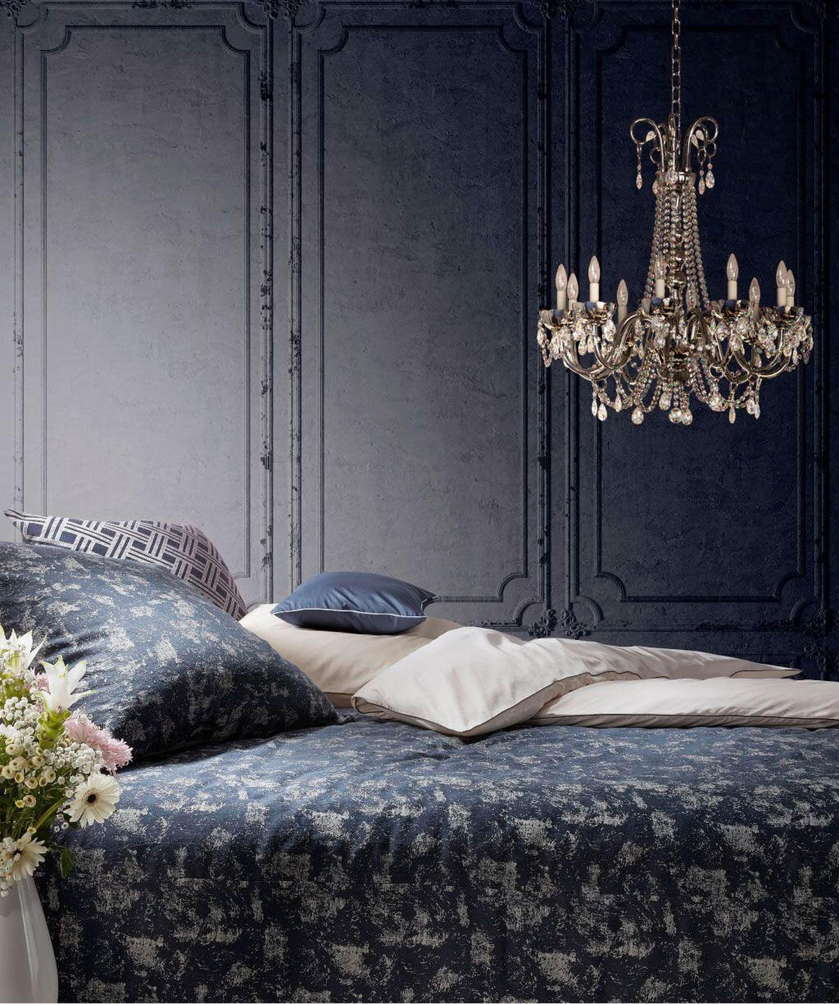 BETTWÄSCHESET Black Premium Damast Damast 240/240 cm  65 cm/100 cm  - Anthrazit, Basics, Textil (240/240cm) - Fleuresse