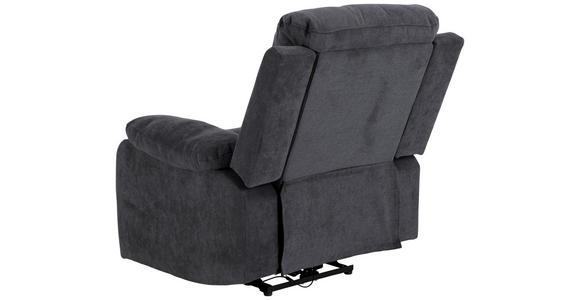 RELAXSESSEL Chenille Relaxfunktion    - Dunkelgrau/Schwarz, KONVENTIONELL, Textil/Metall (89,5/98/95cm) - Carryhome