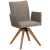ARMLEHNSTUHL  in Samt  - Hellbraun/Eichefarben, Konventionell, Holz/Textil (64/91/61cm) - Moderano