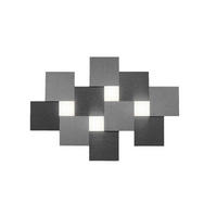 LED-DECKENLEUCHTE Creo 55/7/38,5 cm  - Schwarz/Weiß, Design, Kunststoff/Metall (55/7/38,5cm) - Grossmann