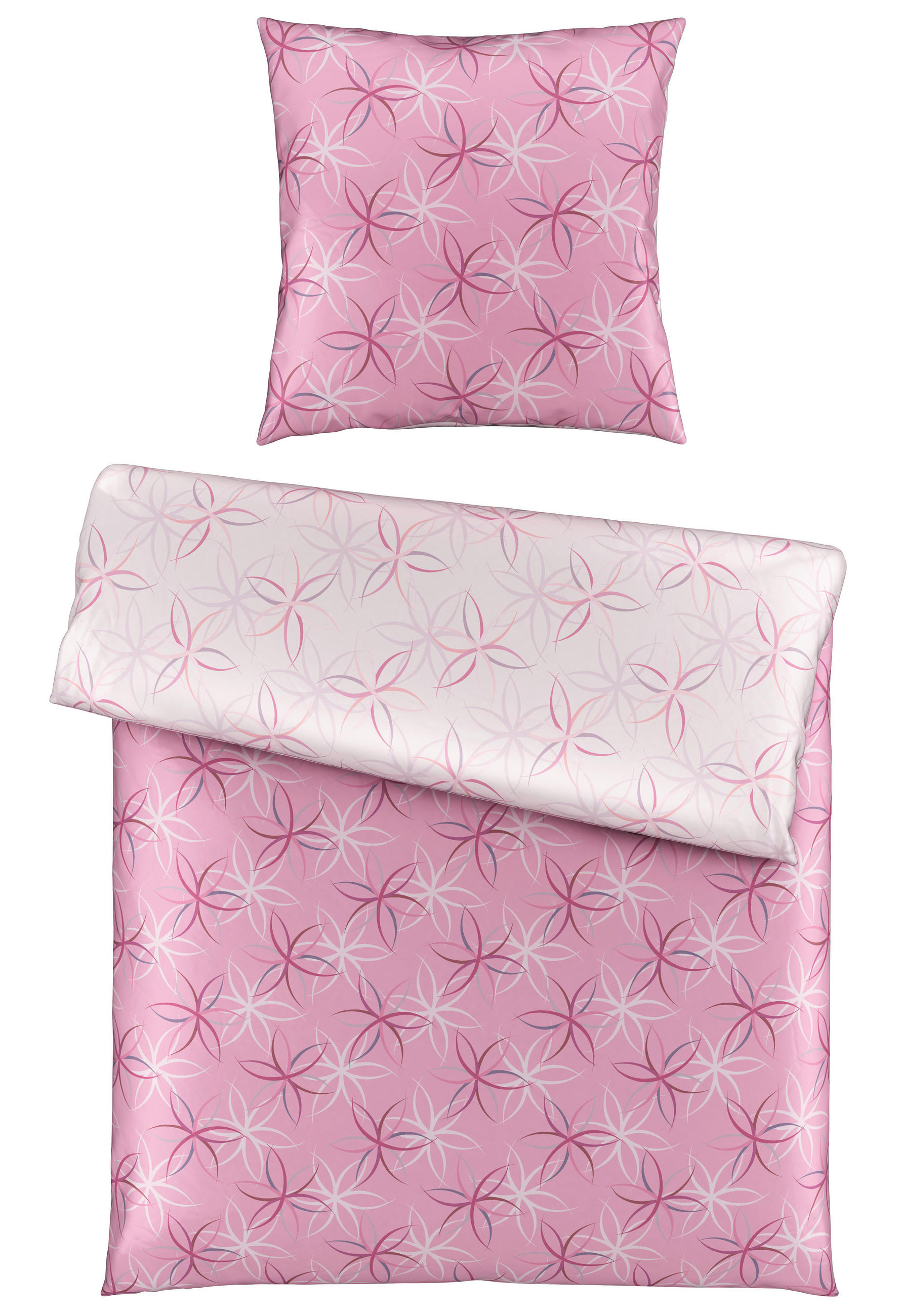 WENDEBETTWÄSCHE Satin  - Beere, Natur, Textil (135/200cm) - Bio:Vio