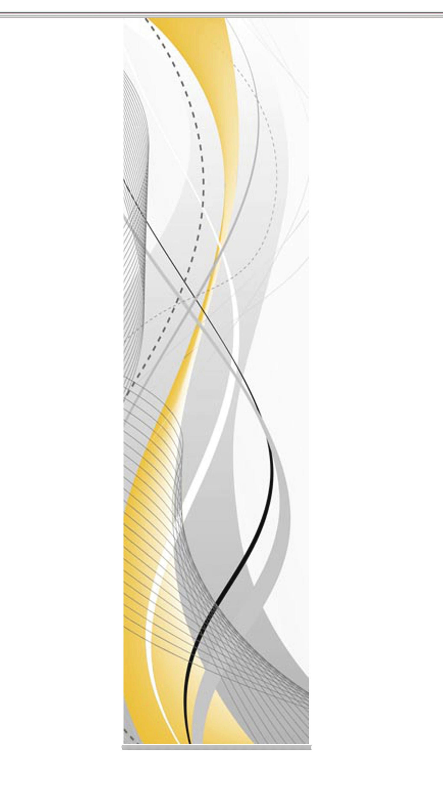 XXXLutz Flächenvorhang Carlisle Gelb 60x245 cm