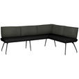 ECKBANK 225/165 cm  in Schwarz  - Schwarz, Design, Textil/Metall (225/165cm) - Moderano