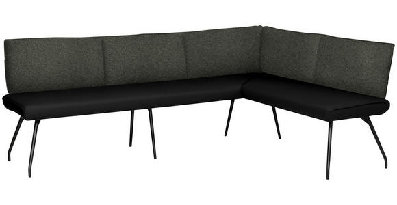 ECKBANK 225/165 cm  in Schwarz  - Schwarz, Design, Textil/Metall (225/165cm) - Moderano