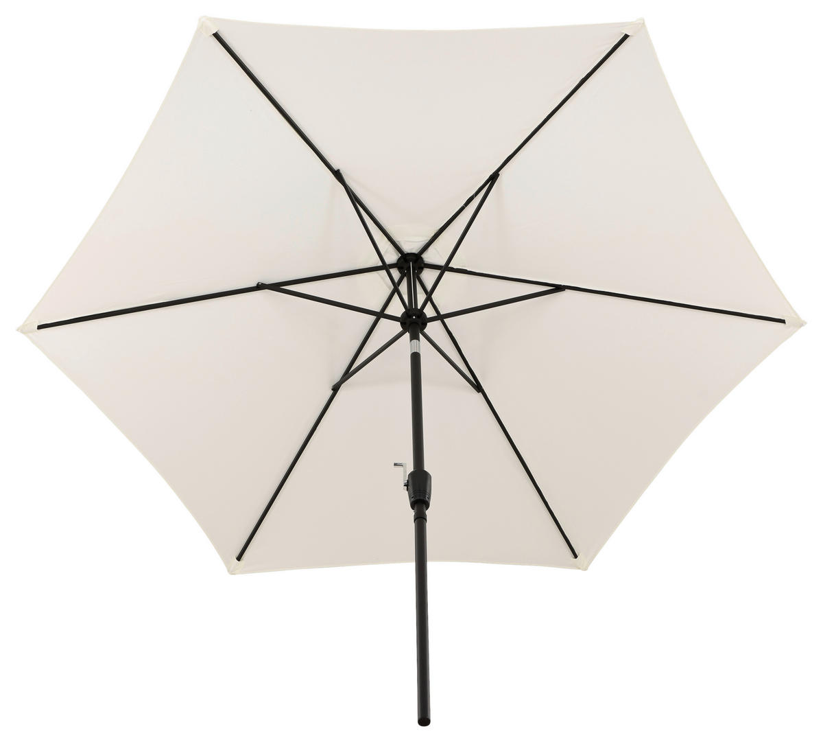 SONNENSCHIRM 300 cm  - Ecru/Grau, KONVENTIONELL, Textil/Metall (300/300cm) - Gardenson