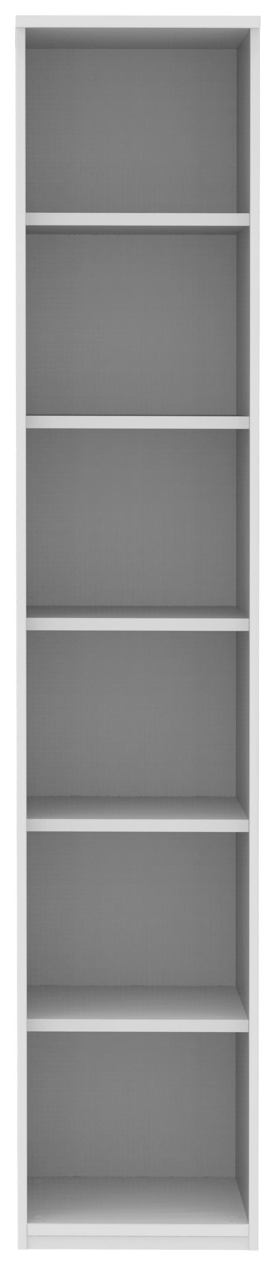 AKTENREGAL Weiß - Weiß, KONVENTIONELL, Holzwerkstoff (40/217/43cm) - Moderano