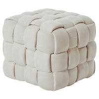 SITZWÜRFEL Samt  - Creme, MODERN, Textil (50/43/50cm)