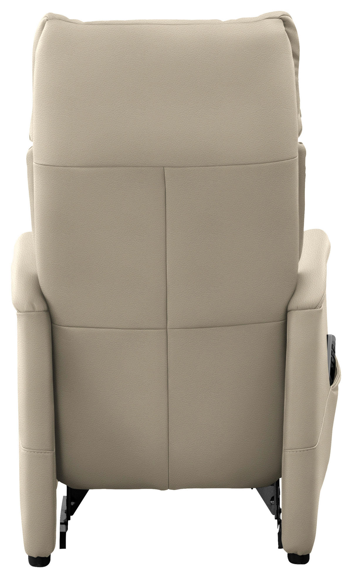 FERNSEHSESSEL in Creme  - Creme/Schwarz, Konventionell, Leder/Kunststoff (69/109/83cm) - Cantus