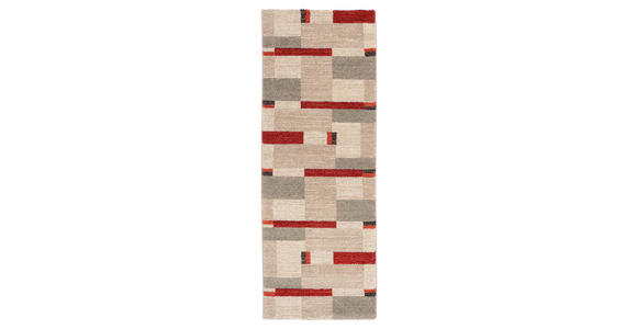 LÄUFER 80/300 cm Palazzo Bloc  - Beige/Rot, KONVENTIONELL, Textil (80/300cm) - Novel