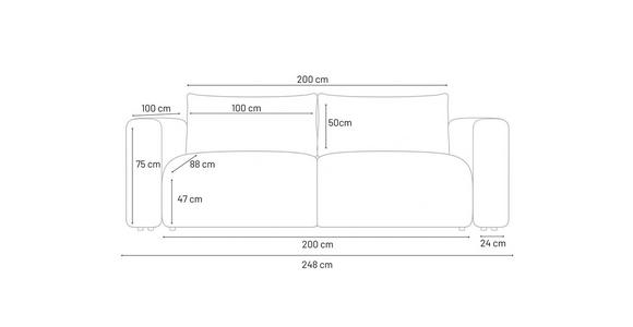 SCHLAFSOFA Flachgewebe Braun  inkl.  - Schwarz/Braun, MODERN, Kunststoff/Textil (248/94/109cm) - Carryhome