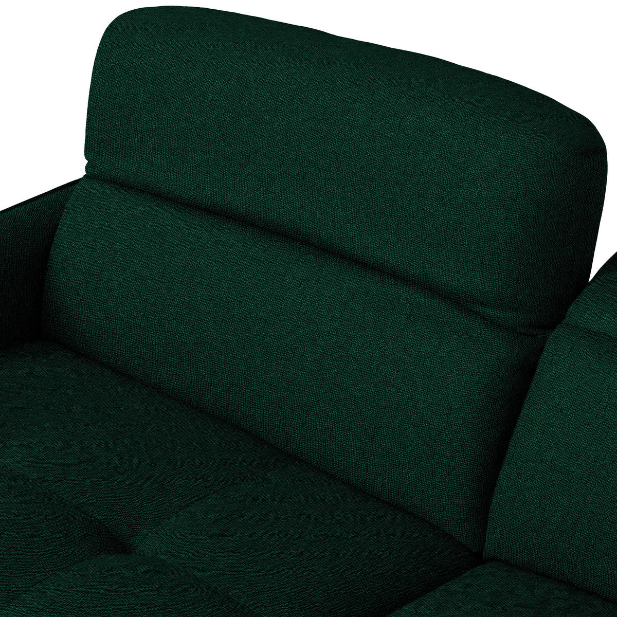 ECKSOFA Flachgewebe Waldgrün  - Waldgrün/Schwarz, Design, Textil/Metall (175/246cm) - Celina