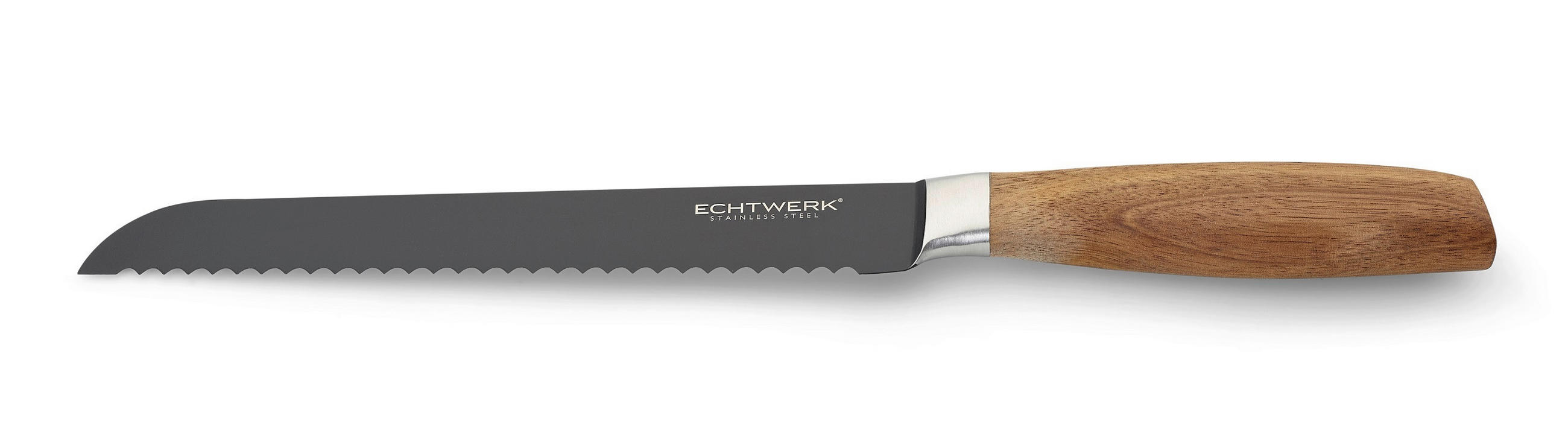 BROTMESSER  Edelstahl   - Schwarz, Basics, Holz/Metall (34cm) - Echtwerk