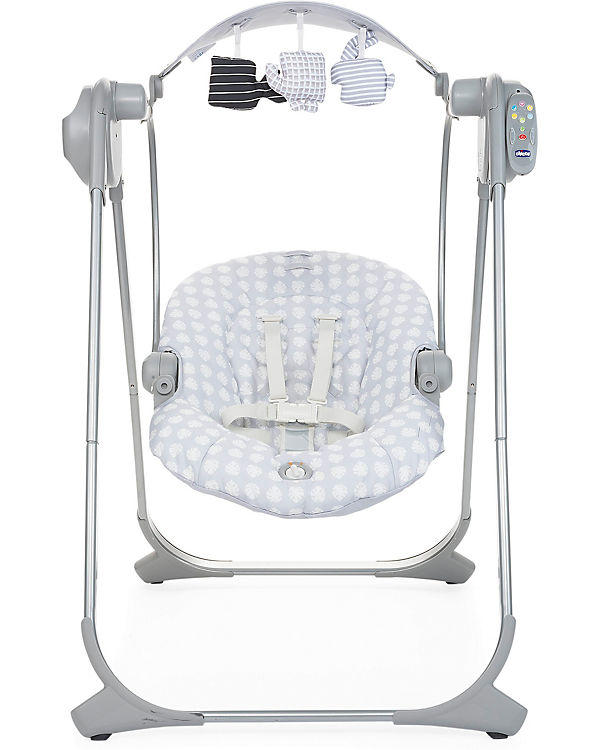 SCHAUKELWIPPE POLLY SWING UP Silberfarben   - Silberfarben/Hellgrau, Basics, Textil/Metall (73/108/90cm) - Chicco