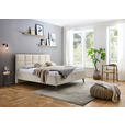 POLSTERBETT Beige 160/200 cm  - Eichefarben/Beige, Design, Holz/Textil (160/200cm) - Xora