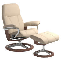 RELAXSESSELSET in Leder Beige  - Beige/Walnussfarben, Natur, Leder/Holz (75/100/71cm) - Stressless