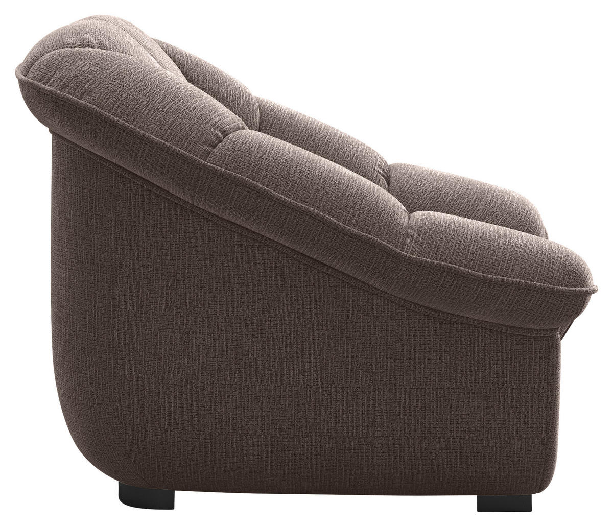 SESSEL in Chenille Braun  - Schwarz/Braun, KONVENTIONELL, Kunststoff/Textil (110/88/104cm) - Welnova