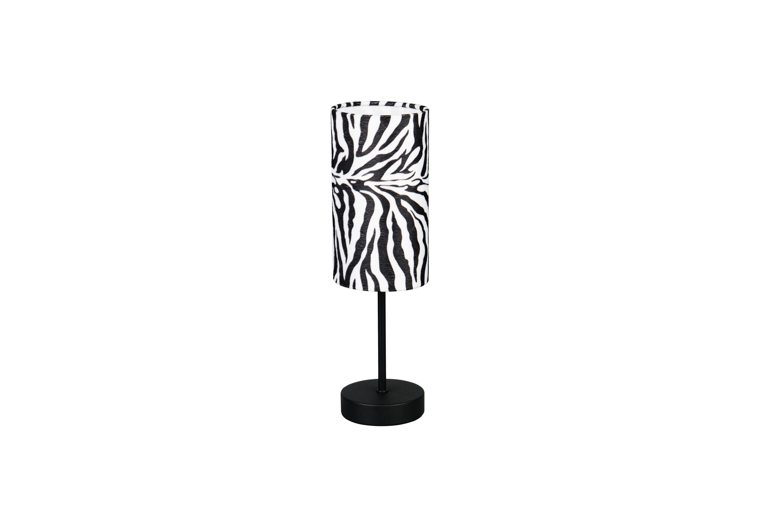 TISCHLEUCHTE Zebara 11/36,5 cm  - Schwarz/Weiß, LIFESTYLE, Textil/Metall (11/36,5cm)