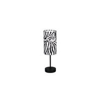 TISCHLEUCHTE Zebara 11/36,5 cm  - Schwarz/Weiß, LIFESTYLE, Textil/Metall (11/36,5cm)