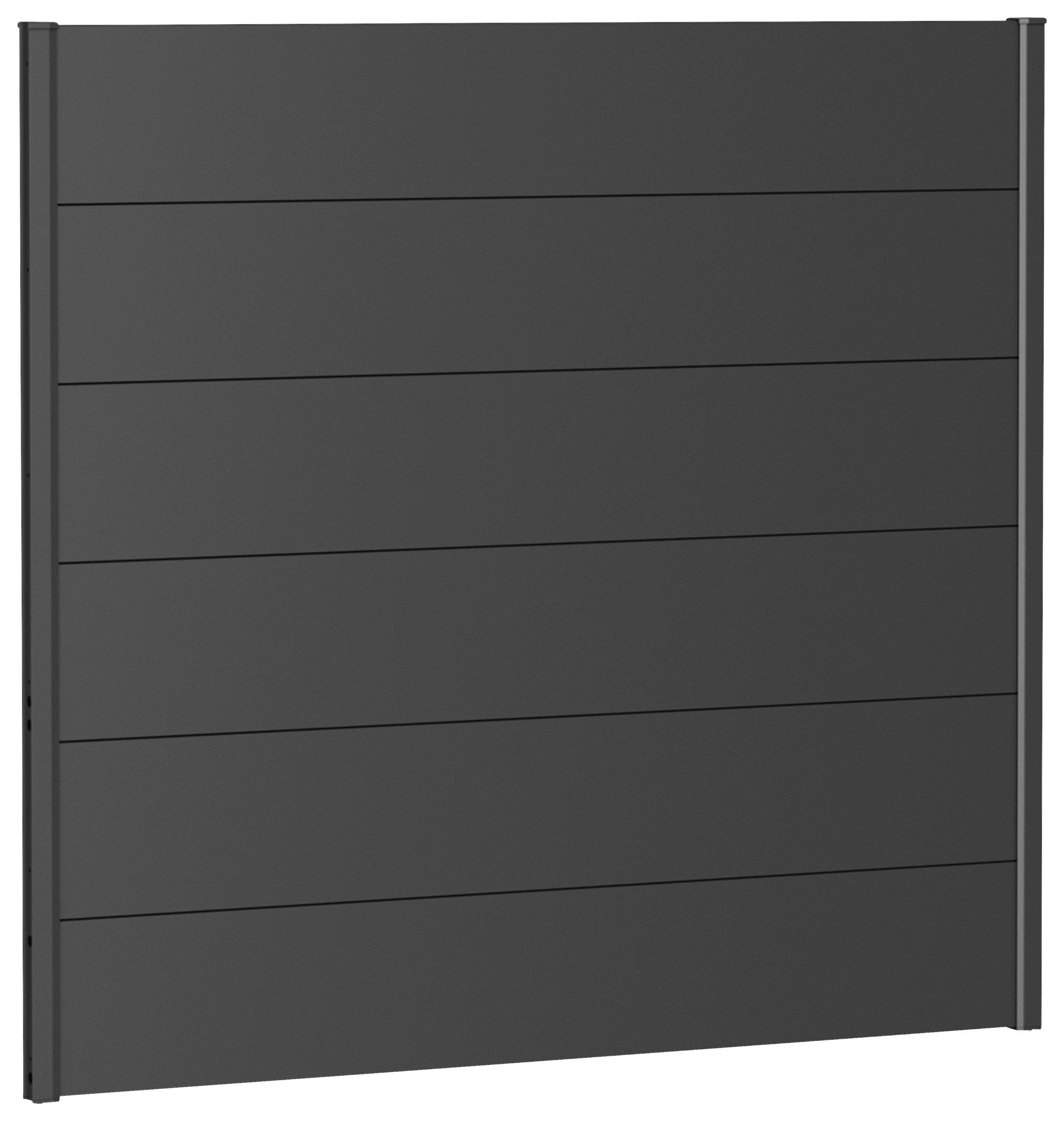 SICHTSCHUTZ - Dunkelgrau, Basics, Metall (145/137/4,4cm) - Biohort