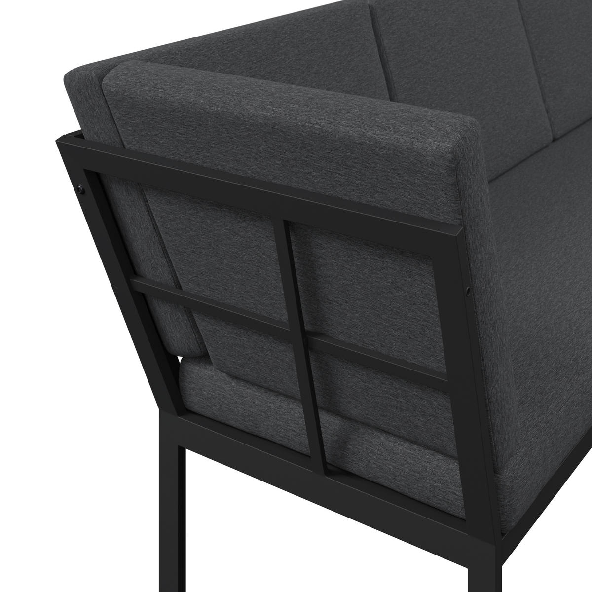 DINING-LOUNGESET Eisen  - Anthrazit/Naturfarben, MODERN, Kunststoff/Textil (230/80/230cm) - Ambia Garden