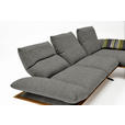 ECKSOFA in Flachgewebe Grau  - Schwarz/Grau, Design, Holz/Textil (314/159cm) - Dieter Knoll