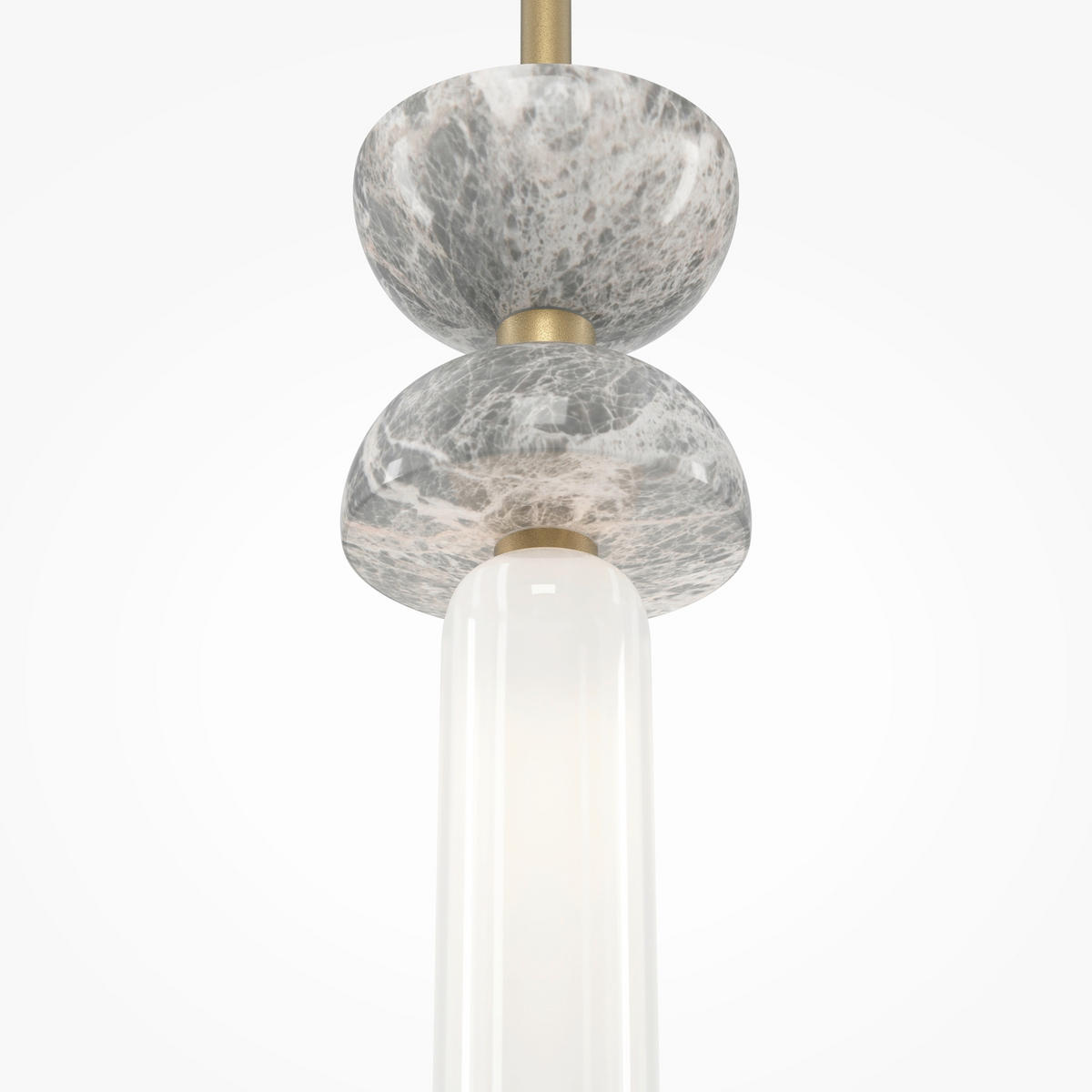 PENDELLEUCHTE Kyoto 10/336.5 cm  - Goldfarben/Weiß, Design, Stein/Metall (10/336.5cm) - MAYTONI