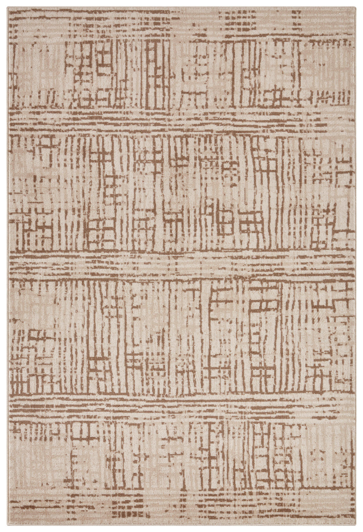 FLACHWEBETEPPICH 160/235 cm Terrain Braun, Creme  - Creme/Braun, Design, Kunststoff/Textil (160/235cm)