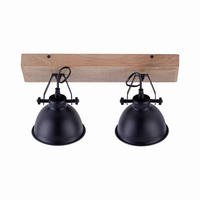 DECKENLEUCHTE SAMIA 44/22/22 cm   - Schwarz, Trend, Holz/Metall (44/22/22cm)