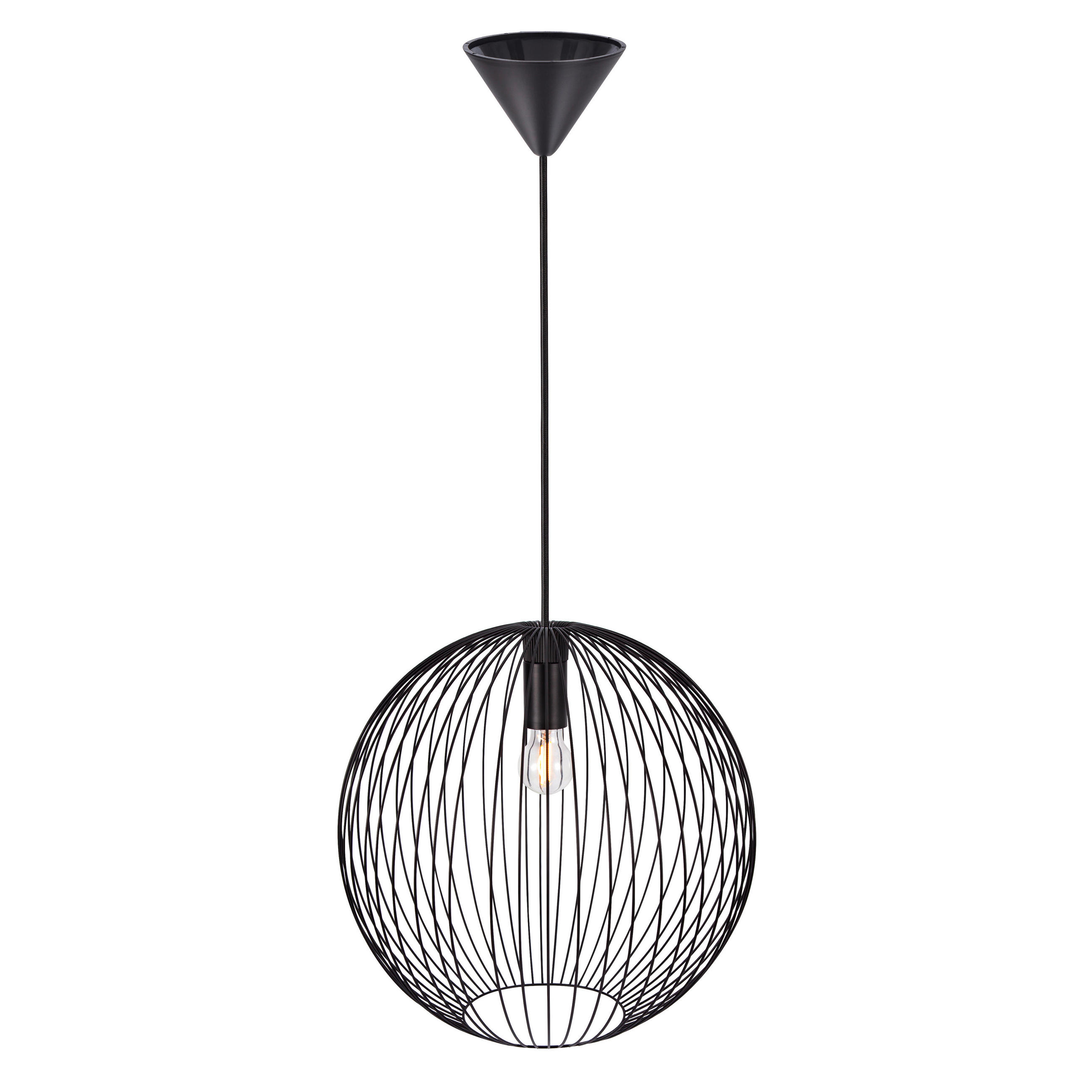 HÄNGELEUCHTE Beroni 35/33 cm   - Schwarz, KONVENTIONELL, Metall (35/33cm) - Nordlux