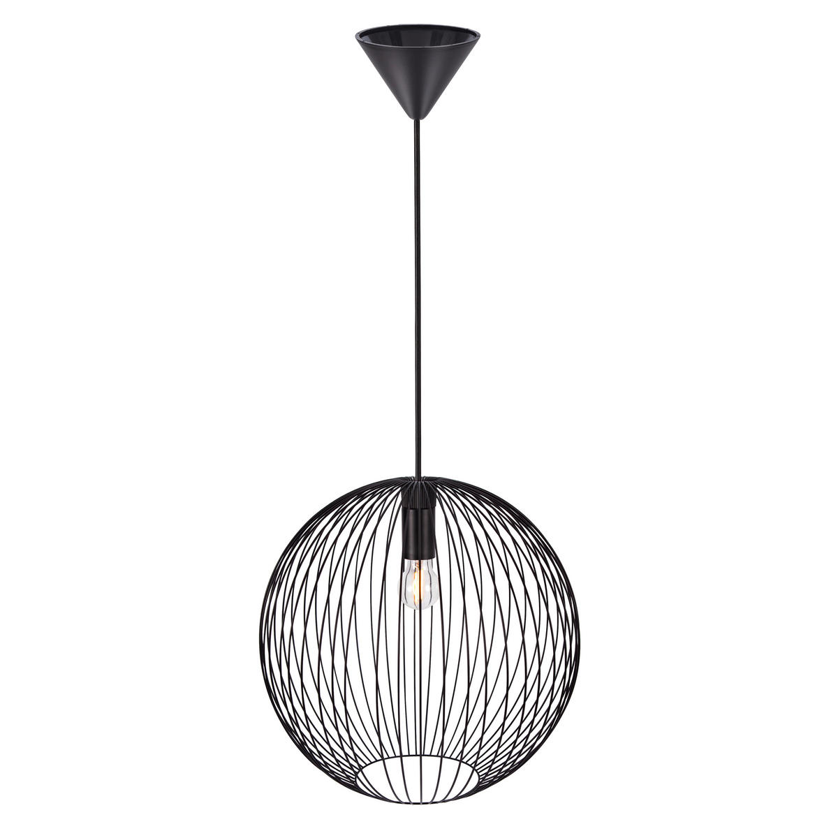 HÄNGELEUCHTE Beroni 35/33 cm   - Schwarz, KONVENTIONELL, Metall (35/33cm) - Nordlux