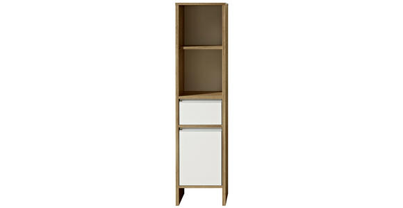 MIDISCHRANK 33/136/28 cm  - Eichefarben/Weiß, KONVENTIONELL, Holzwerkstoff (33/136/28cm) - Xora