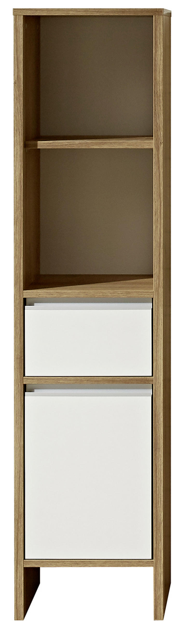 SREDNJI ORMAR   - boja hrasta/bela, Konvencionalno, pločasti materijal (33/136/28cm) - Xora