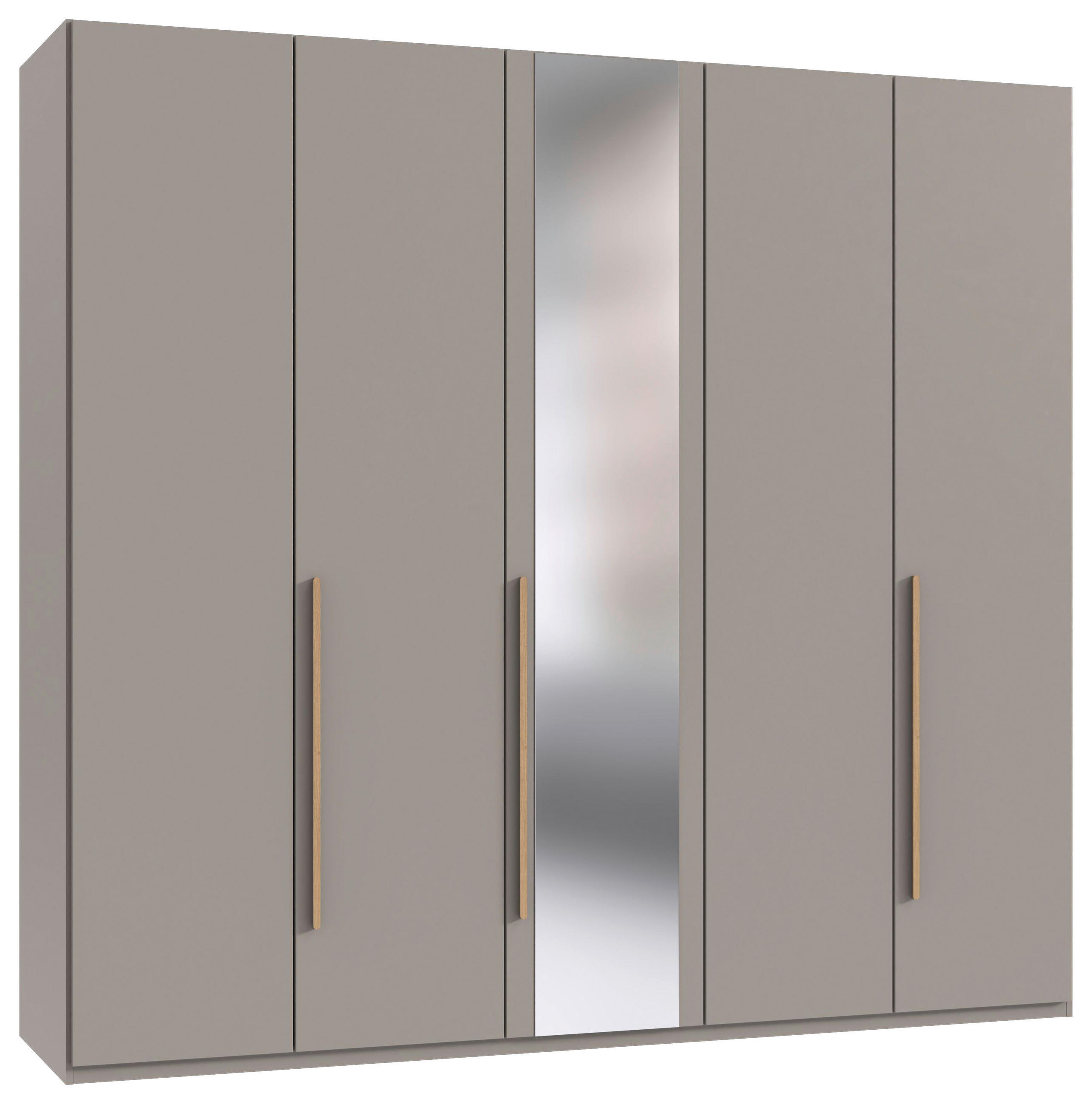 DREHTÜRENSCHRANK Eiche Artisan, Sahara 5  - Eiche Artisan/Sahara, MODERN, Glas/Holzwerkstoff (225/208/58cm) - Chameo