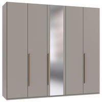 DREHTÜRENSCHRANK Eiche Artisan, Sahara 5  - Eiche Artisan/Sahara, MODERN, Glas/Holzwerkstoff (225/208/58cm) - Chameo