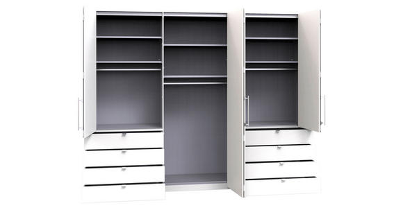 FALTTÜRENSCHRANK 300/236/58 cm 3-türig Champagner, Trüffeleichefarben  - Chromfarben/Champagner, KONVENTIONELL, Glas/Holzwerkstoff (300/236/58cm) - Venda