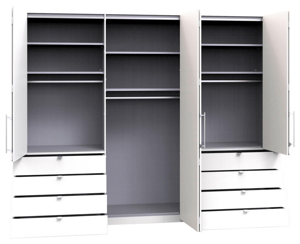 FALTTÜRENSCHRANK 300/236/58 cm 3-türig Champagner, Trüffeleichefarben  - Chromfarben/Champagner, KONVENTIONELL, Glas/Holzwerkstoff (300/236/58cm) - Venda