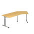 SCHREIBTISCH in Metall, Holzwerkstoff - Silberfarben/Buchefarben, KONVENTIONELL, Holzwerkstoff/Metall (100/200cm) SCHREIBTISCH in Metall, Holzwerkstoff - Silberfarben/Buchefarben, KONVENTIONELL, Holzwerkstoff/Metall (100/200cm)