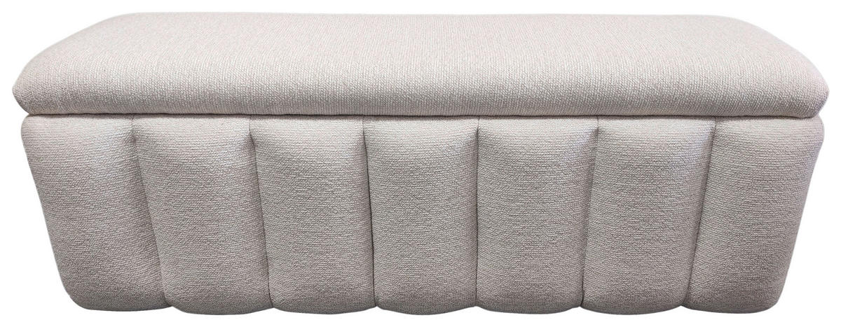 SITZBANK 120/46/41 cm Webstoff Beige Kunststoff  - Beige/Schwarz, Design, Kunststoff/Textil (120/46/41cm) - Novel