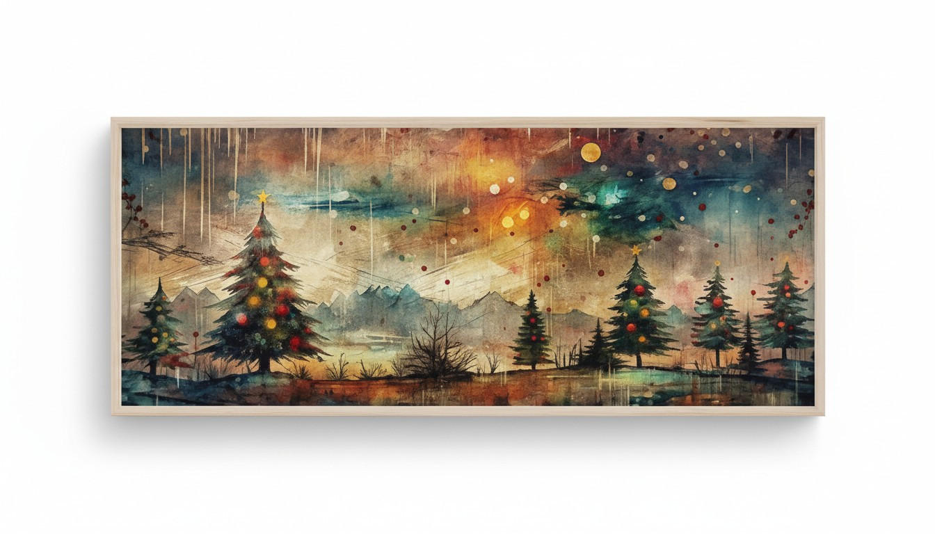 LEINWANDBILD Multicolor 120/50 cm  - Beige/Multicolor, Basics, Holz (120/50cm) - X-Mas