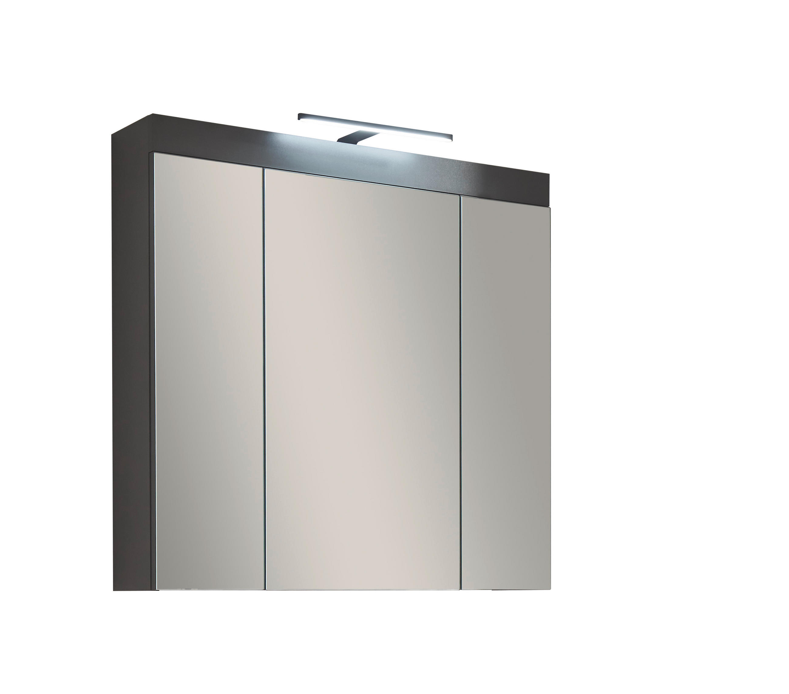 SPIEGELSCHRANK 80/77/17 cm  - Graphitfarben, Basics, Glas/Holzwerkstoff (80/77/17cm) - MID.YOU