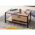 COUCHTISCH 92/55/44 cm rechteckig Anthrazit, Eichefarben  - Eichefarben/Anthrazit, Design, Holzwerkstoff/Metall (92/55/44cm) - Carryhome