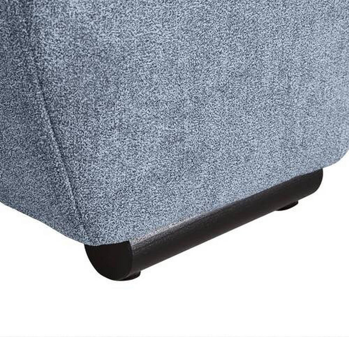 BIGSOFA in Flachgewebe Blau  - Blau/Schwarz, Konventionell, Holz/Textil (280/67/120cm) - Carryhome