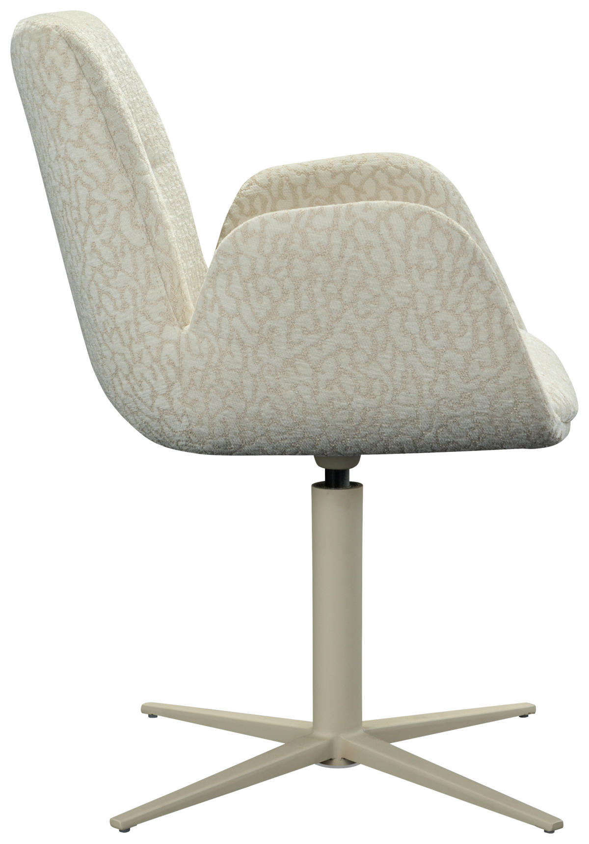 ARMLEHNSTUHL  in Eisen Mikrofaser  - Beige/Schwarz, Design, Textil/Metall (62/85,5/61,5cm) - Lomoco