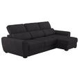 ECKSOFA in Mikrofaser Schwarz  - Schwarz, KONVENTIONELL, Kunststoff/Textil (285/177cm) - Carryhome