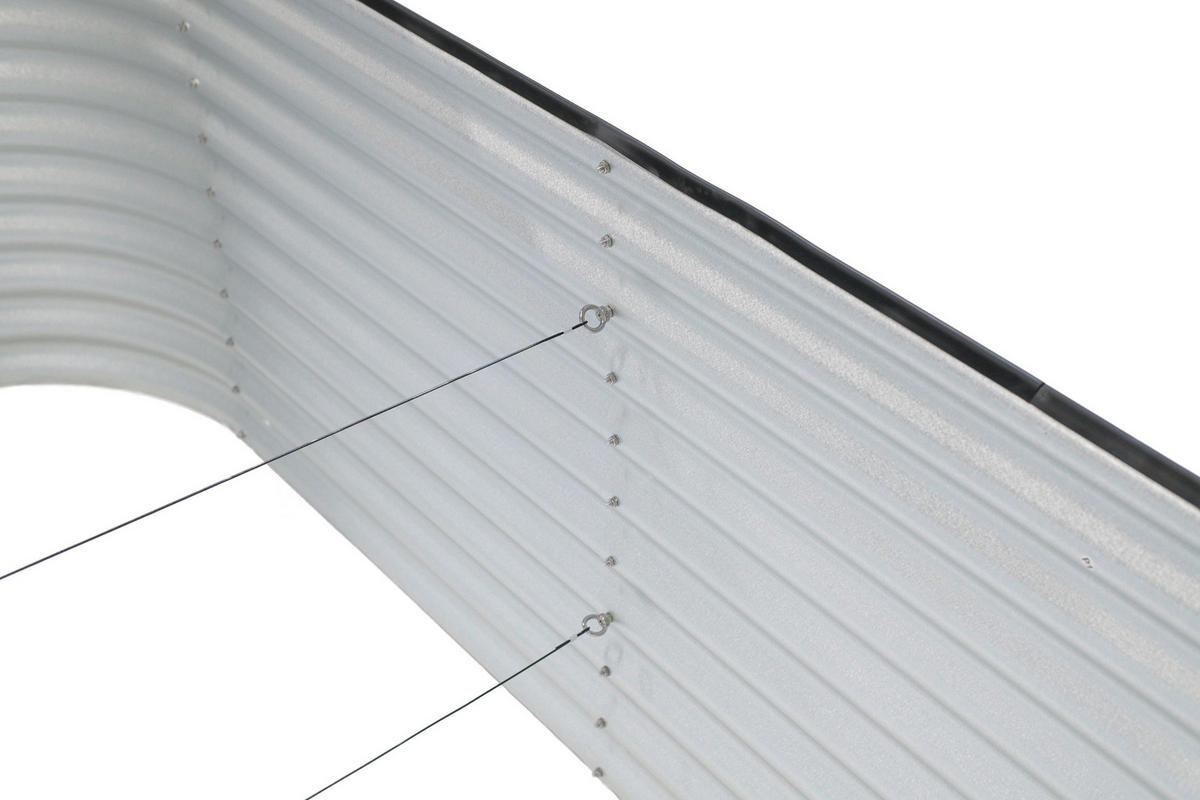 HOCHBEET 240/82/80 cm  - Silberfarben, Basics, Metall (240/82/80cm)